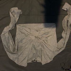 Crop top long sleeve with bow middle